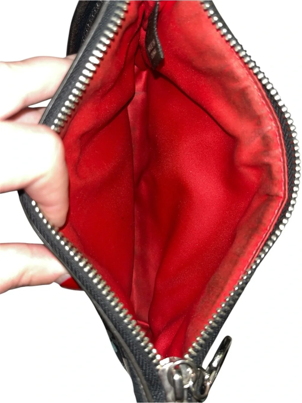 COACH Poppy Graffiti Heart Print Large Wristlet